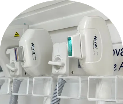 Alma professional laser treatment equipment in a clinic
