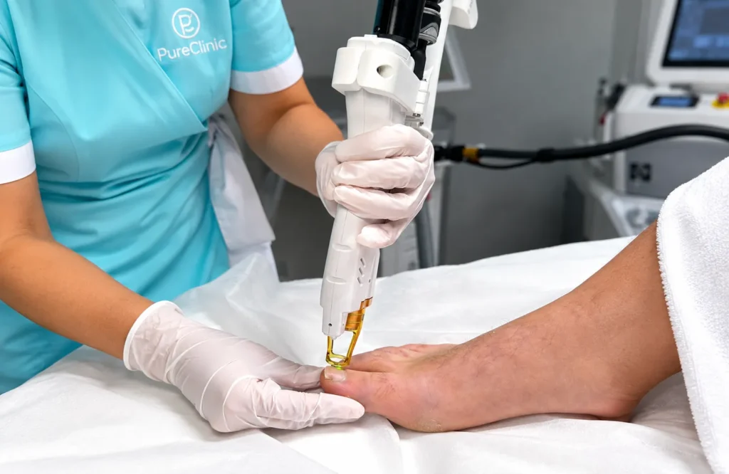 PureClinic Fußlaserbehandlung in der Klinik