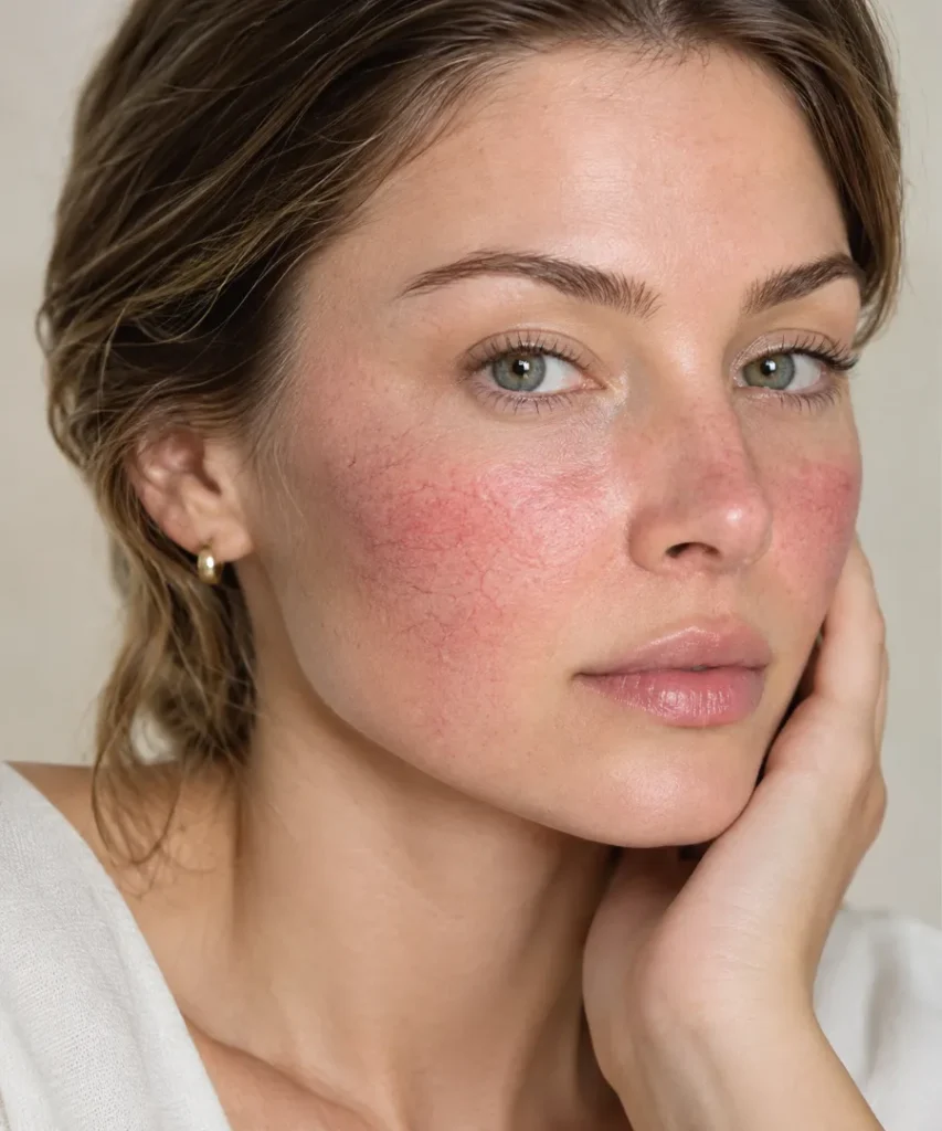 Redness, vessels, rosacea